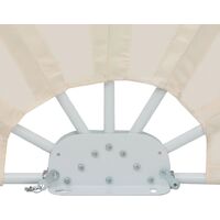 Collapsible Terrace Side Awning Cream 200 cm