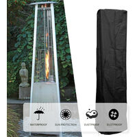 Outdoor courtyard air heater, gas heater dust cover and waterproof cover, black outside and silver inside 221*53*61