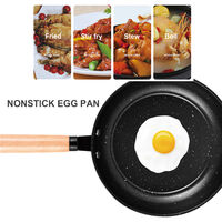 3-piece non-stick frying pan stock pan frying pan set, black