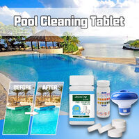 Swimming pool disinfection kit, 1 dosing device + 3 in one PH test paper + pool disinfection effervescent tablet (100g/bottle) - 1 dosing device + 3 in one PH test paper + pool disinfection effervescent tablet