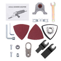 Angle Grinder Modified Universal Machine Tool Kit Multi-function Cutting Machine Transfer Accessory Set Oscillating Saw Blade Wrench Sanding Pad Transfer Adapter,model:Multicolor