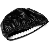 Round Elastic PU Leather Stool Cover Synthetic Bar Stool Seat Cover Slipcover Dinning Chair Cover--Black,model:Black