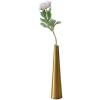 Metal Flower Vase Planter Wedding Flower Vase Table Decorative Centerpiece for Anniversary Ceremony Party Birthday Event Aisle Home Decoration,model:Gold