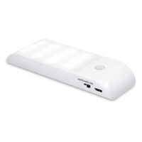 PIR Motion Sensor Light Led Night Light USB Rechargeable Human Body Induction Lamp for Wardrobe/Closet/Cabinet/Cupboard/Stairs/Hallway,model:Warm white