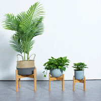 Plant Stand Flower Garden Potted Plant Wooden Shelf Indoor Outdoor Planting Rack Home Office Deco Simple Flower Holder Small,model:Bamboo Small