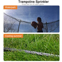 Summer Water Sprinkler Trampoline Sprinkler Outdoor Garden Water Games Toy Sprayer Backyard Water Park Accessories,model:Orange 8M