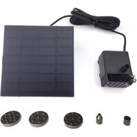 Solar Power Water Pump Solar Fountain Pump with Separate Solar Panel for Outdoor Small Pond Garden Fish Tank,model:Black