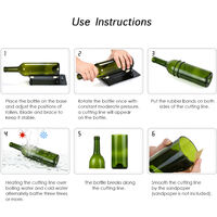 Glass Bottle Cutter Adjustable DIY Bottle Cutting Tool Wine Beer Bottles Cutter for Creative Lampshade Candle Holder Planter Flowerpot,model:Black