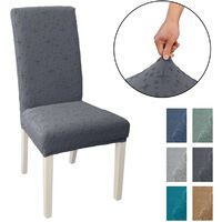 Dining Chair Slipcover, High Stretch Removable Chair Cover Washable Chair Seat Protector Cover, Jacquard Pattern, Chair Cover Slipcover for Home Party Hotel Wedding Ceremony, Camel,model:Camel