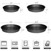 Pizza Pan Pizza Baking Pan Black Baking Sheets for Oven Nonstick Round Pizza Tray 6 inch Bakeware Carbon Steel Sheet Pans for Cooking Multifunction,model:Black 6 inch