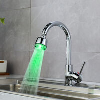 LED Faucet Spray Head 7 Color Light Change Faucet Aerator 360 Degrees Swivel Kitchen Faucet Tap Sink Faucet Aerator Bathroom Basin Lengthen Extender,model: 7 Colors