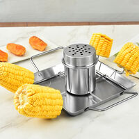 Stainless Steel Roast Chicken Plate Juicy Roast Chicken¡¯s Secret Easy Cleaning BBQ Oven Camping Outdoor,model:Silver