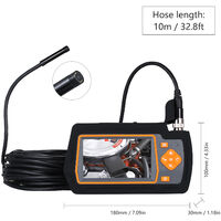 4.3in P30 1080P HD Pipe Inspection Endoscope Camera IP67 Waterproof Industrial Borescope Inspection System 10meter- 1 Pipe Pipeline Inspection Camera 