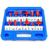 Router Bit Set of 12pcs 1/4 Inch Shank Carbide Tipped Woodworking Tool Set with Plastic Case,model: 12pcs