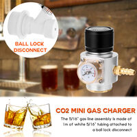 Aluminum CO2 Mini Gas Charger 0-90 PSI Gauge for Soda Water Beer Kegerator,model:Multicolor 2