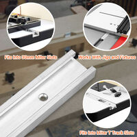 30 Type Anodized Aluminum Miter T Track T-Bar Rail for Jigs Fixtures Sleds Router Tables and General Woodworking 500mm,model:Silver 500mm