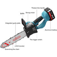 KKmoon 21V Portable Electric Pruning Saw Small Wood Spliting Chainsaw One-handed Woodworking Tool for Garden Orchard,model:Multicolor UK Plug