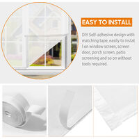 DIY Window Screen with Self-Adhesive Tapes Household Mosquito Screen Mosquito Net Mosquito Protector Mesh Curtain Door Net 80*80cm White,model:White 80 x 80cm
