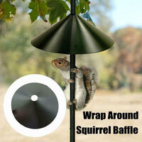 Wrap Around Squirrel Guard Baffle Hangable & Mounted Bird Feeders & Poles Protective Cover,model: 12in