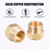 Faucet Adapter Connector 1/2 In to 3/8 In 9/16 In Kitchen Bathroom Basin Sink Copper Faucet Adapter Water Tap Hose Thread Adapter,model: 1-2 to 9-16