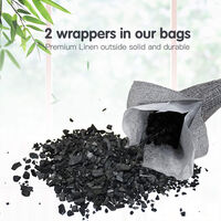 2 Pack 75g Activated Charcoal Bag for Home Activated Charcoal Fresher Odor Absorber Remove TVOC Mold Moisture Purify Air for House Car Wardrobe Cabinet,model:Grey 2 Pack - model:Grey 2 Pack