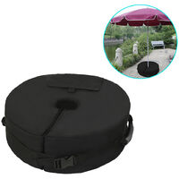 Sandbag for Umbrella Base Canopy Weight Bag 18.9" Round Sandbags with Handle & Buckle for Outdoor Sunshade Beach Tent Camping Hiking Canopy,model:Black 48cm Sandbag with Handle & Buckle