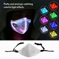 LED Rave Mask 7 Colors Light Up Face Mask USB Rechargeable Reusable Glowing Luminous Adults Dust Mask for Christmas Party Festival Celebrations Dancing Clubs Bars Costumes,model:White