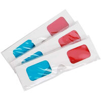 4Pcs 3D Cardboard Glasses Red & Cyan Anaglyph White Card Glasses for 3D Viewing,model: 4Pcs