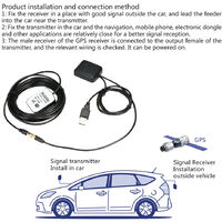 Car GPS Signal Antenna Amplifier Booster with GPS Receiver + Transmitter 30DB for Phone Navigator,model:Black