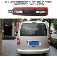 Car Third 3rd High Level Mount Brake Light 12V LED Lamp Replacement for VW Caddy 2K models 2k0945087c/e/f From year 2004,model:Grey
