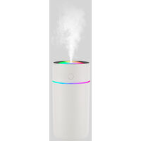 320ml USB Humidifier Cup Portable Humidifier for Car, Office, Bedroom, Filter Free Vaporizer Mini Cup Humidifier with 10Hrs Timer/Sleep Mode, 7Color Night Lights, Whisper-Quiet Operation, Auto Shut-Off,model:White - model:White