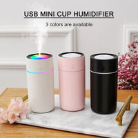 320ml USB Humidifier Cup Portable Humidifier for Car, Office, Bedroom, Filter Free Vaporizer Mini Cup Humidifier with 10Hrs Timer/Sleep Mode, 7Color Night Lights, Whisper-Quiet Operation, Auto Shut-Off,model:White - model:White