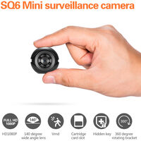 Mini Camera Portable Surveillance Camera Home Security 1080P Camera HD Home Sport Cam Video Camcorder DVR with Night Vision for Indoor and Outdoor,model:Black