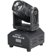 Lixada LED Stage Effect Lamp Total 50W Rotating Moving Head DMX512 Sound Activated Master-slave Auto Running 11/13 Channels RGBW Color Changing Beam Light for Disco KTV Club Party,model: UK Plug