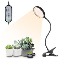 USB Plant Grow Light 78 LEDs Sunlight Full Spectrum Adjustable Desktop Clamp Growing Lamp for Indoor Plants 5 Dimmable Levels 4/8/12H Timer,model: 1 head