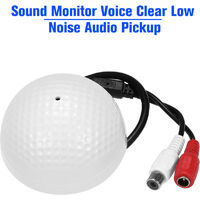 Sound Monitor Voice Clear Low Noise Audio Pickup Microphone for CCTV Video Surveillance Security Camera,model:White