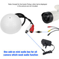 Sound Monitor Voice Clear Low Noise Audio Pickup Microphone for CCTV Video Surveillance Security Camera,model:White