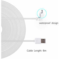 20ft/6m Power Extension USB Cable for Blink Mini Blink Mini is not Include Charger Cable Comepatible with Blink Mini Indoor Plug-in Camera Extension Cable 