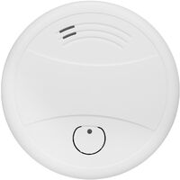 Intelligent WiFi Strobe Smoke Detector Wireless Fire Alarm Sensor Tuya APP Control Office Home Smoke Alarm System Device LED Light Indicator Low Power Consumption,model:White