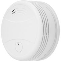 Intelligent WiFi Strobe Smoke Detector Wireless Fire Alarm Sensor Tuya APP Control Office Home Smoke Alarm System Device LED Light Indicator Low Power Consumption,model:White