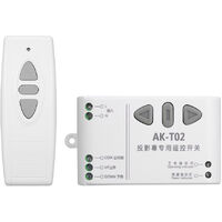 Smart Home 433Mhz AC 220V Motor Remote Controller Wireless Remote Control Switch for Projection Screen UP Down Stop Tubular Motor Controller Motor Forward Reverse TX RX,model:White 1