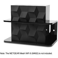 1 Pack Acrylic Wall Mount Bracket compatible with NETGEAR Mesh WiFi 6 (MK62) Mesh Wifi Stand, Black,model:Black 1