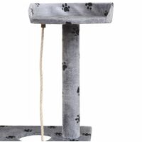 Cat Tree with Sisal Scratching Posts 150 cm Paw Prints Grey