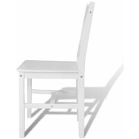 Dining Chairs 2 pcs White Pinewood