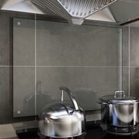 Kitchen Backsplash Transparent 80x60 cm Tempered Glass
