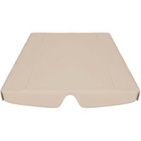 Replacement Canopy for Garden Swing Beige 188/168x110/145 cm