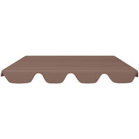 Replacement Canopy for Garden Swing Brown 188/168x110/145 cm