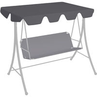 Replacement Canopy for Garden Swing Anthracite 150/130x70/105cm