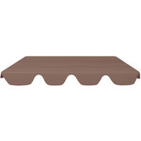 Replacement Canopy for Garden Swing Brown 150/130x70/105 cm
