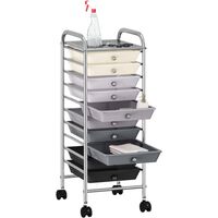 10-Drawer Mobile Storage Trolley Ombre Plastic